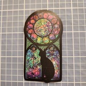 10/$10 Sticker Stained Glass Black Cat Theme Goth Wicca Witchy